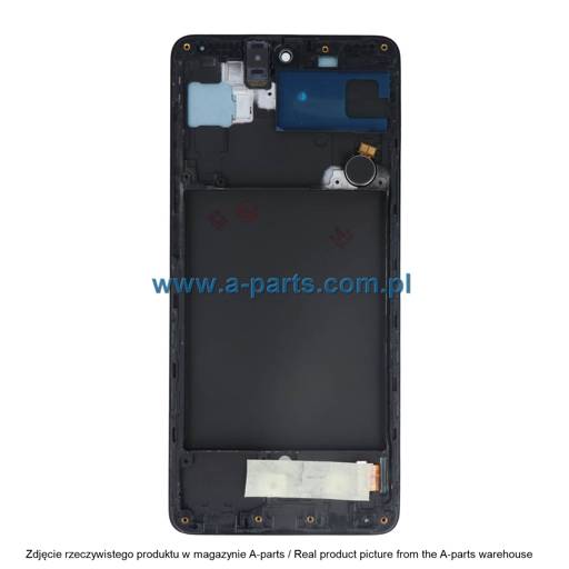 WYŚWIETLACZ LCD + EKRAN DOTYKOWY SAMSUNG A715 GALAXY A71 INCELL PREMIUM CZARNY (Z RAMKĄ) (Z MAŁYMI CZĘŚCIAMI)