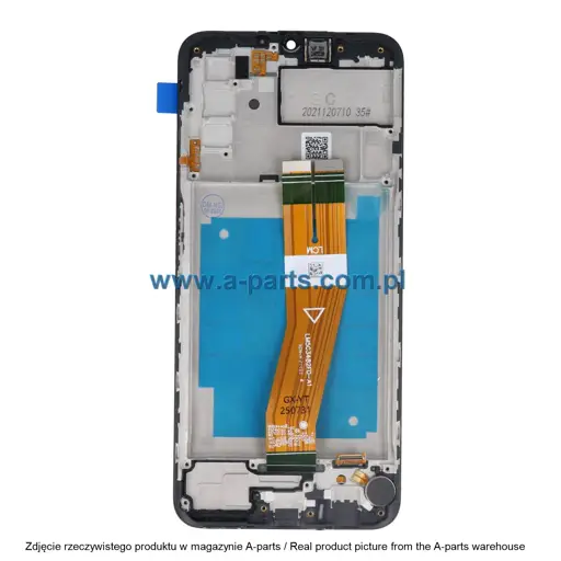 WYŚWIETLACZ LCD + EKRAN DOTYKOWY SAMSUNG A037 GALAXY A03S INCELL PREMIUM CZARNY (Z RAMKĄ) (Z MAŁYMI CZĘŚCIAMI)