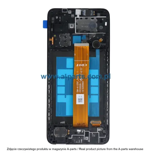 WYŚWIETLACZ LCD + EKRAN DOTYKOWY SAMSUNG A125 / A127 GALAXY A12 / A12 NACHO INCELL PREMIUM CZARNY (Z RAMKĄ) (Z MAŁYMI CZĘŚCIAMI)