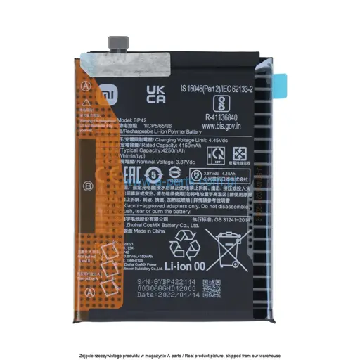 BATERIA BP42 XIAOMI MI 11 LITE 4G MI 11 LITE 5G MI 11 LITE 5G NE - 46020000741Y ( ORYGINALNA )