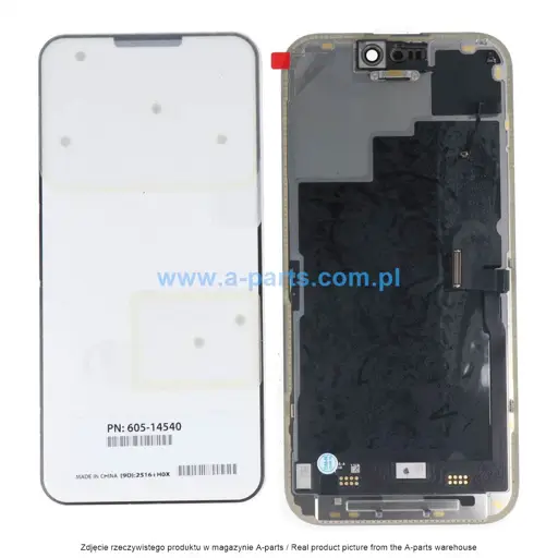 WYŚWIETLACZ LCD + EKRAN DOTYKOWY DO IPHONE 15 PRO + TAŚMA FLEX SENSORÓW Z DEMONTAŻU