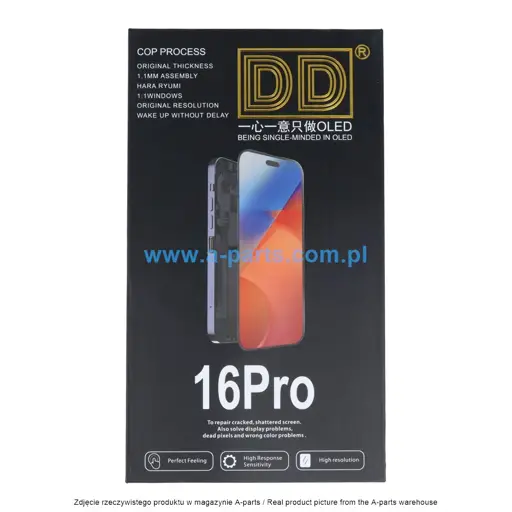 WYŚWIETLACZ LCD + EKRAN DOTYKOWY 80HZ DO IPHONE 16 PRO OLED HARD DD