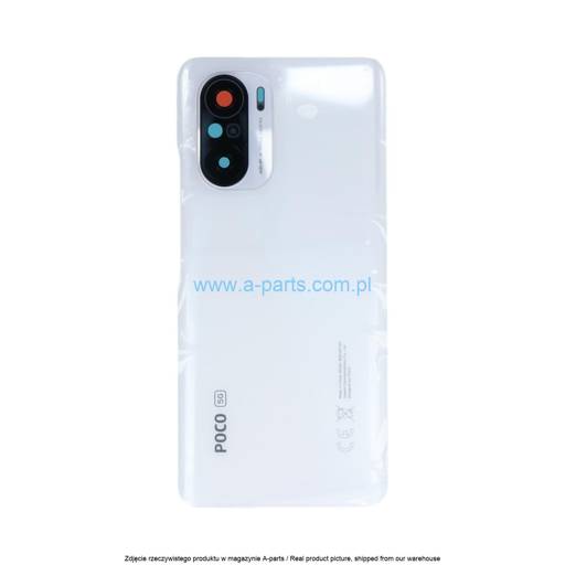 KLAPKA BATERII XIAOMI POCO F3 5G - BIAŁA - 56000DK11A00 ( ORYGINALNA )