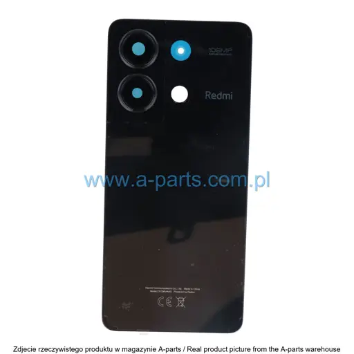 KLAPKA BATERII XIAOMI REDMI NOTE 13 - CZARNA - 56001000N700 ( ORYGINALNA )