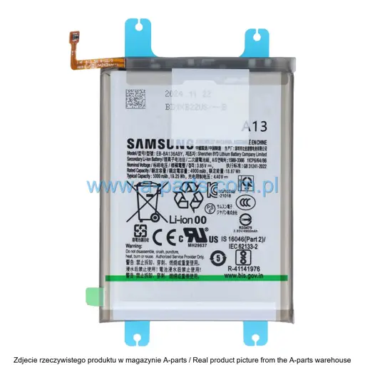 BATERIA SAMSUNG A13 5G SM-A136 EB-BA136ABY 5000MAH GH82-27431A | GH43-05097A (ORYGINALNA)