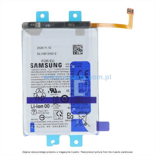 BATERIA SAMSUNG Z FOLD 6 5G SM-F956 EB-BF956ABE 1975MAH GH82-35049A (podstawowa) (ORYGINALNA)