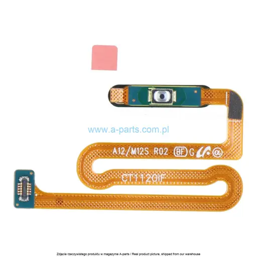 TAŚMA CZYTNIK LINII PAPILARNYCH SAMSUNG A12 SM-A125 SM-A127 - CZARNY - GH96-14087A ( ORYGINALNA )
