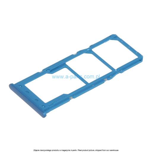 SZUFLADKA TACKA KARTY SIM (DS) SAMSUNG A12 SM-A125 A12 NACHO SM-A127 - NIEBIESKA - GH98-46124C ( ORYGINALNA )