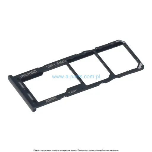 SZUFLADKA TACKA KARTY SIM SAMSUNG A22 4G SM-A225 - CZARNA - GH98-46654A ( ORYGINALNA )