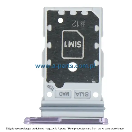 SZUFLADKA TACKA KARTY SIM SAMSUNG S22 5G SM-S901 - JASNO FIOLETOWA - GH98-47086G ( ORYGINALNA )