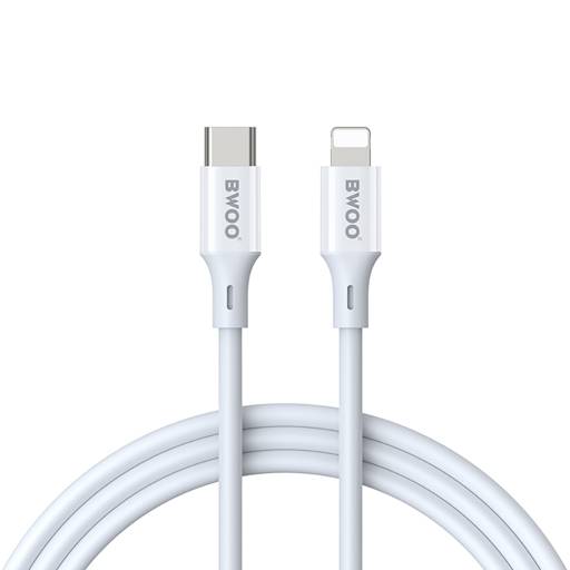 BWOO KABEL USB-C - LIGHTNING 1M 27W ABS + TPE X283 C-L BIAŁY