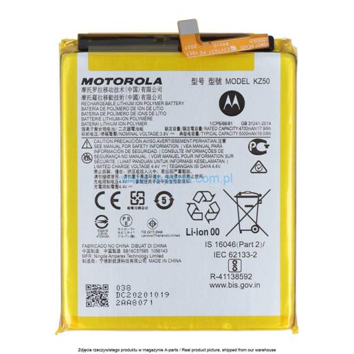 BATERIA KZ50 MOTOROLA MOTO G8 POWER XT2041 - SB18C57585 SB18C57587 ( ORYGINALNA )