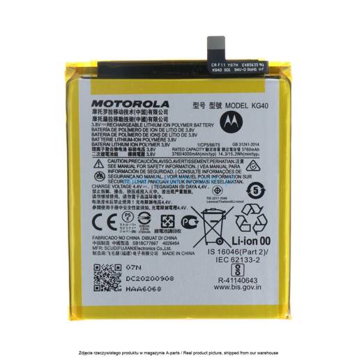 BATERIA KG40 MOTOROLA MOTO G8 XT2045 MOTO G8 PLAY XT2015 MOTO ONE MACRO XT2016 - SB18C77667 SB18C51711 SB18C77666 SB18C51712 ( ORYGINALNA )