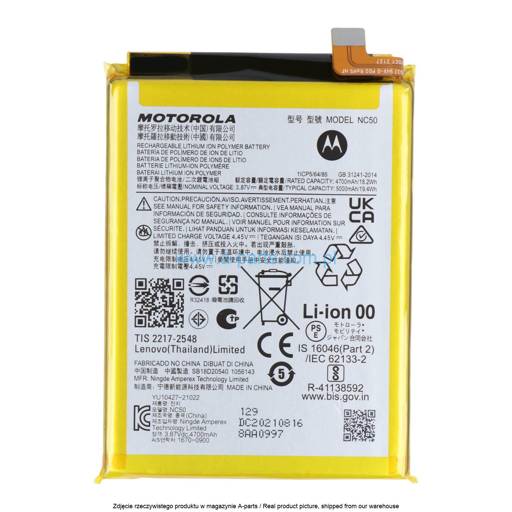 BATERIA NC50 MOTOROLA MOTO G32 XT2235 G41 5G XT2167 - SB18D20540 SB18D20541 SB18D50763 ( ORYGINALNA )
