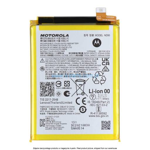 BATERIA ND50 MOTOROLA MOTO G31 XT2173 G42 XT2233 G62 5G XT2223 - SB18D24973 SB18D25053 ( ORYGINALNA )