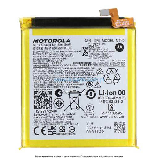 BATERIA MT45 MOTOROLA EDGE 20 PRO XT2153 - SB18D27657 SB18D11084 (ORYGINALNA)