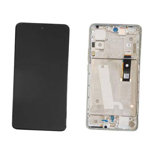 WYŚWIETLACZ LCD + EKRAN DOTYKOWY MOTOROLA EDGE 30 XT2203 - SREBRNY - 5D68C20586 ( ORYGINALNY )