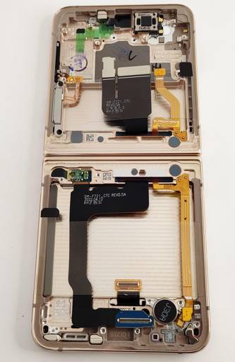 WYŚWIETLACZ LCD + EKRAN DOTYKOWY (WEWNĘTRZNY) SAMSUNG Z FLIP 4 5G SM-F721 - RÓŻOWE ZŁOTO - GH82-29440C | GH82-29441C | GH82-30238C | GH82-30239C (ORYGINALNY SERVICE PACK)