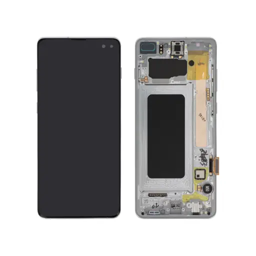 WYŚWIETLACZ LCD + EKRAN DOTYKOWY SAMSUNG S10 PLUS SM-G975 - BIAŁY - GH82-18834B | GH82-18849B | GH82-18853B (ASSEMBLED)