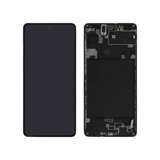 WYŚWIETLACZ LCD + EKRAN DOTYKOWY SAMSUNG A71 SM-A715 - CZARNY - GH82-22152A | GH82-22248A (ASSEMBLED)