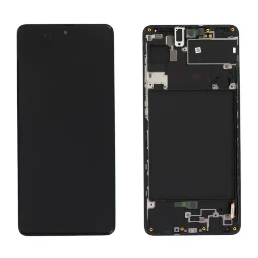 WYŚWIETLACZ LCD + EKRAN DOTYKOWY SAMSUNG A715 GALAXY A71 CZARNY GH82-22152A | GH82-22248A (ORYGINALNY)